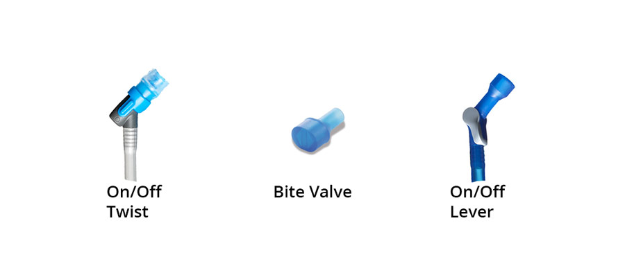 types of hydration pack valves